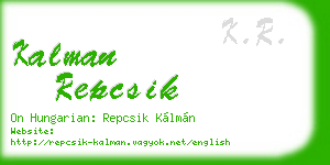 kalman repcsik business card